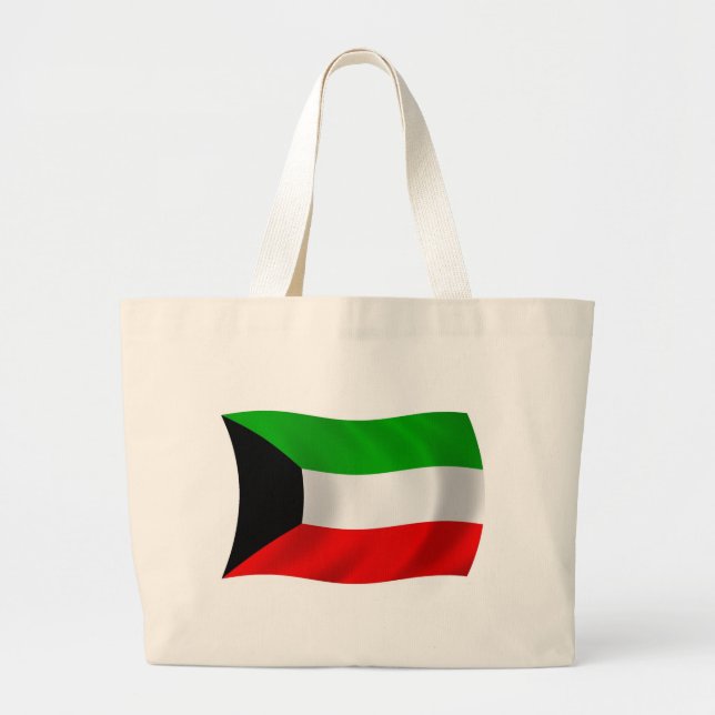 Kuwait Flagga Tote Bag Jumbo Tygkasse (Framsidan)