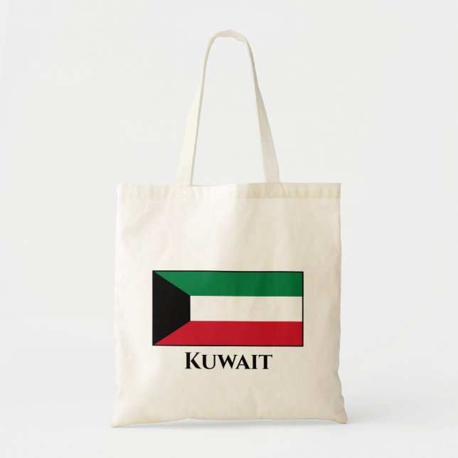 Kuwait Flagga Tygkasse (Framsidan)