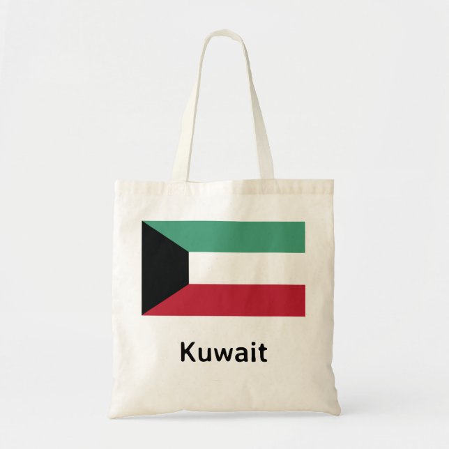 Kuwait Flagga Tygkasse (Framsidan)