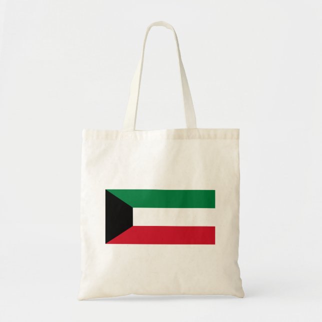 Kuwait Flagga Tygkasse (Framsidan)