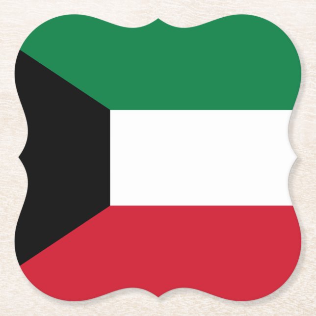 Kuwait Flagga Underlägg Papper (Framsida)