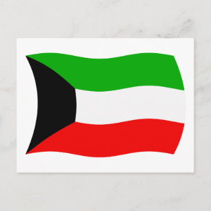 Kuwait Flagga vykort