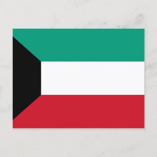 Kuwait flagga vykort
