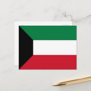 Kuwait - Flagga - Vykort