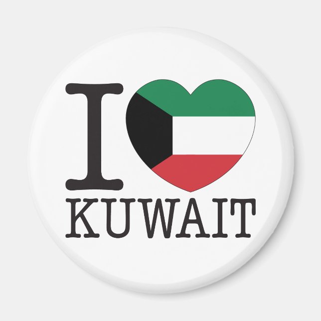 Kuwait Kärlek v2 Magnet (Framsidan)