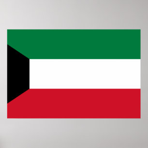 Kuwait, Kenya flagga Poster