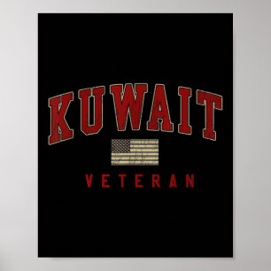 Kuwait Krig Veteran Shirts militärtjänst Poster