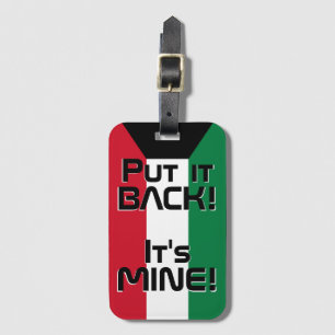 Kuwait National Flagga Funny Patriotic Bagagebricka