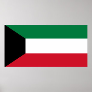 Kuwait National World Flagga Poster