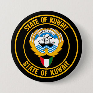 Kuwait Round Emblem Knapp