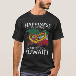 Kuwaiti Giftermål Kuwait Married Heritage Flagga R T Shirt