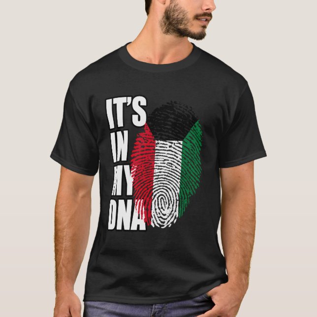 Kuwaiti Heritage Dna Flagga T Shirt (Framsida)