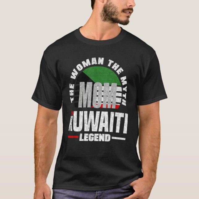 Kuwaiti Kuwait Kuwaiti Flag Mothers Day T Shirt (Framsida)