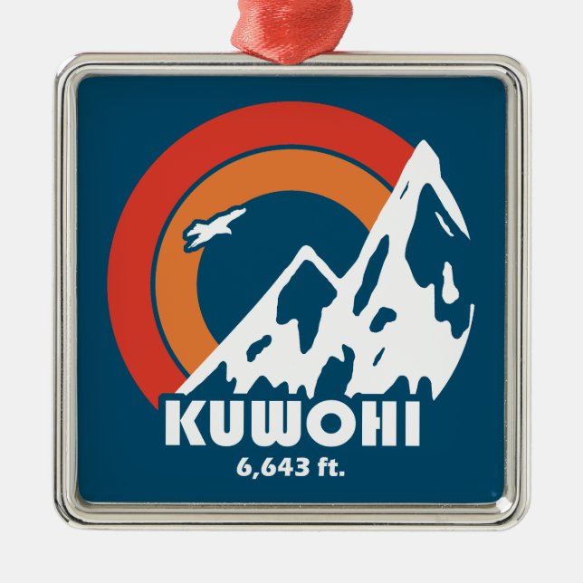 Kuwohi North Carolina Tennessee Sol Eagle Julgransprydnad Metall (Framsidan)