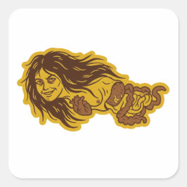 Kuyang Fyrkantigt Klistermärke