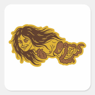 Kuyang Fyrkantigt Klistermärke