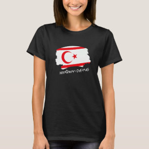 Kuzey Kibris norra Cypern Flagga 1 T Shirt