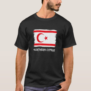 Kuzey Kibris norra Cypern Flagga T Shirt