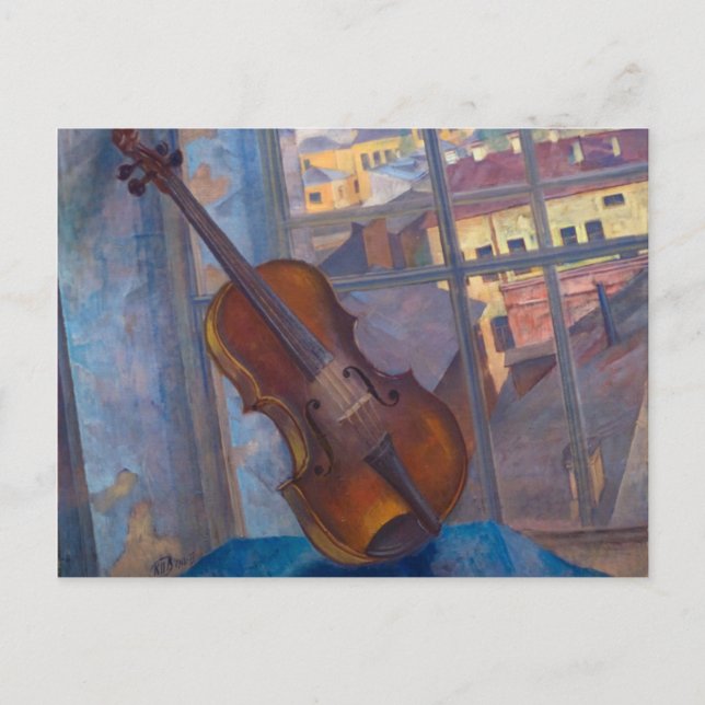 Kuzma Petrov-Vodkin - A Violin Vykort (Framsida)