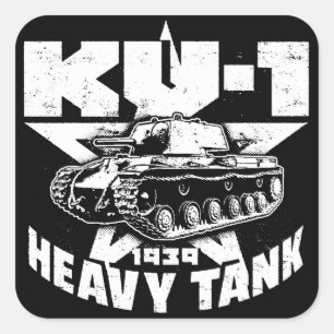 KV-1 Classic Round Sticker-etikett Fyrkantigt Klistermärke