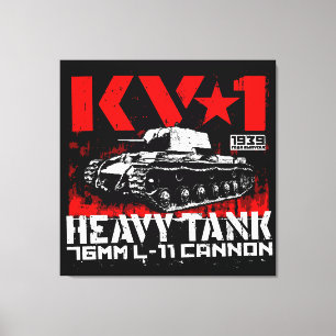 KV-1 Sovjetisk tung tank Canvastryck