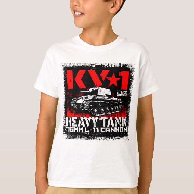 KV-1 Sovjets tunga tank T Shirt (Framsida)