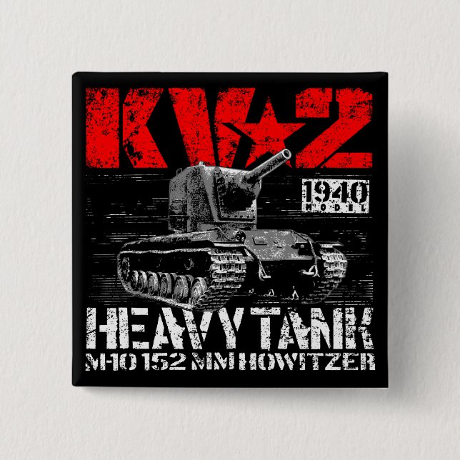 KV-2 Sovjetisk tung tank Knapp (Framsida)