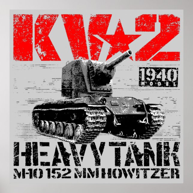 KV-2 Sovjetisk tung tank Poster (Framsidan)