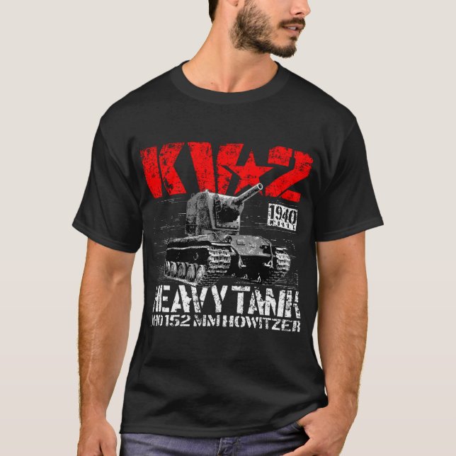 KV-2 Sovjets tunga tank T Shirt (Framsida)