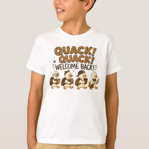 Kvack Kvack Välkommen Tillbaka Leopardtryck Anka L T Shirt