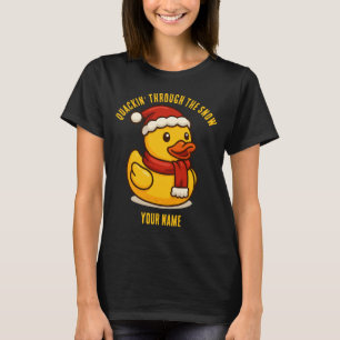 Kvackande genom snön Gummianka jul T Shirt