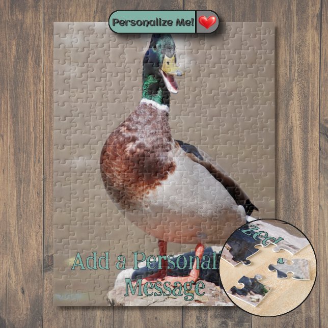 Kvackande gräsand pussel (Quacking Mallard Duck Jigsaw Puzzle)