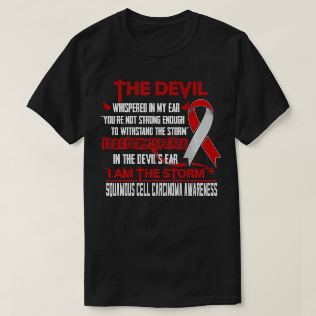 Kvadamecellcinoma Medvetenhet jag är Storm Devi T Shirt (Design framsida)