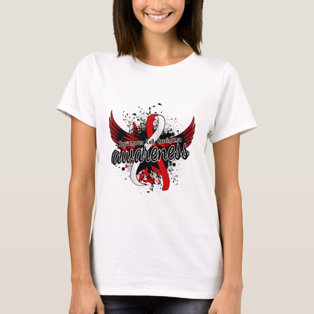 Kvadamous Cell Carcinoma Awareness 16 Tee Shirt (Framsida)