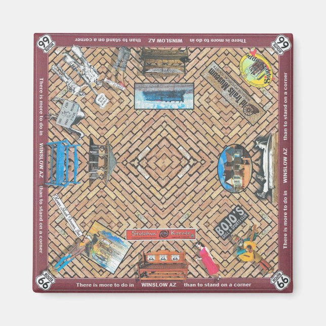 KVADMAGNET SAK SOM SKA GÖRAS I WINSLOW ARIZONA MAGNET (Framsidan)