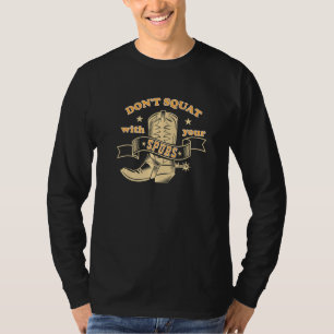 Kvadra inte med handväskan som säger rodeo t shirt