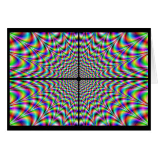 kvadranter av kaosar (den optiska illusionen) hälsningskort