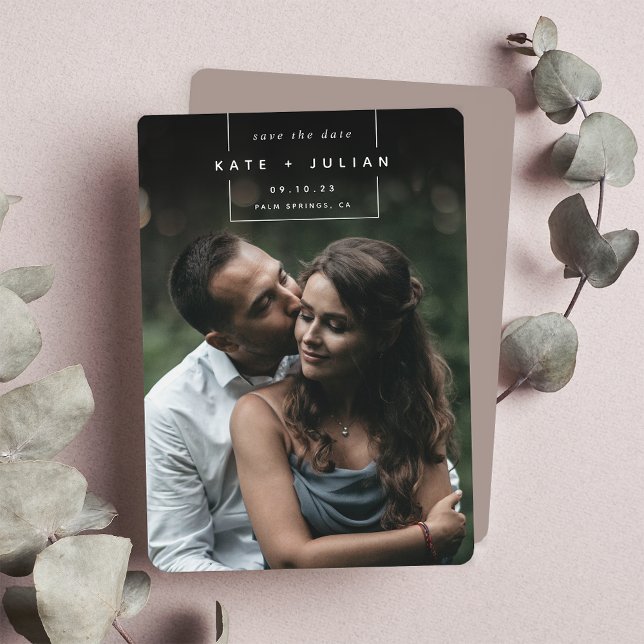 Kvadrat bort | Modern Lodrät-foto, enkelt Spara Datumet (Skapare uppladdad)