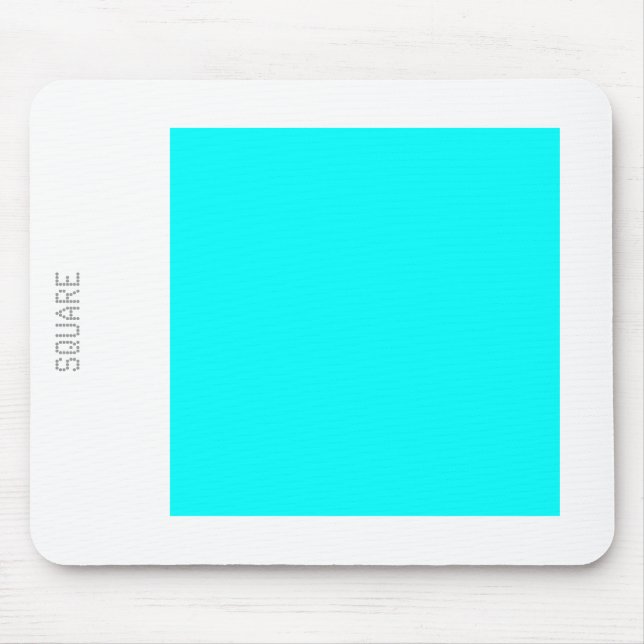 Kvadrat - Cyan och vitt Musmatta (Framsidan)