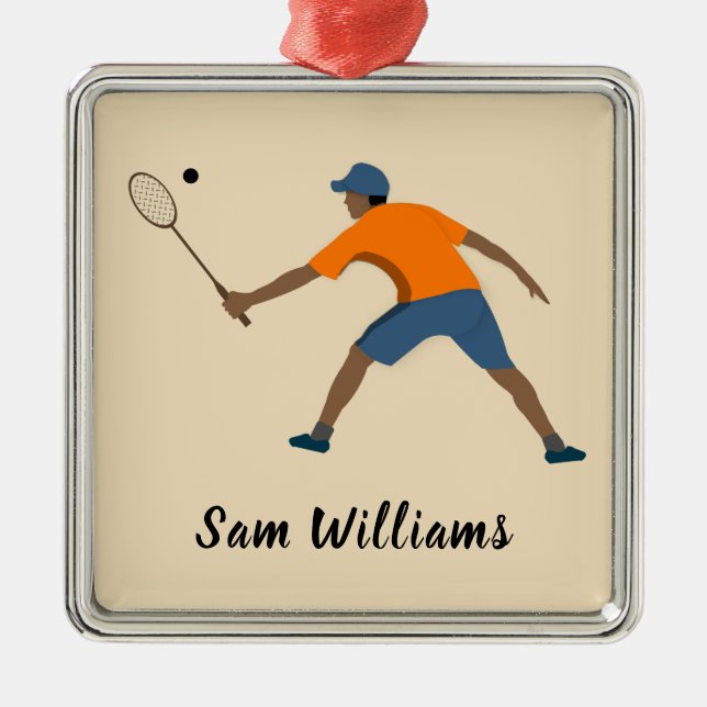 Kvadrat Julgransprydnad Metall (Framsidan)