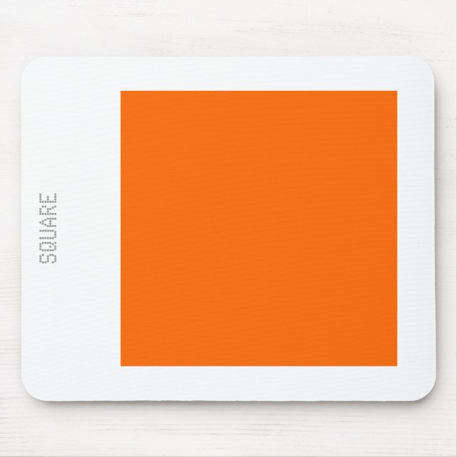 Kvadrat - Orange och vitt Musmatta (Framsidan)