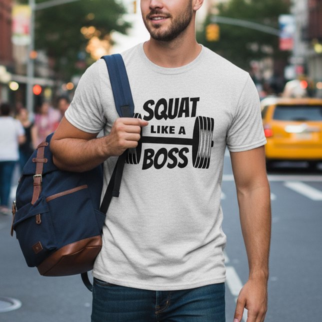 Kvadrat som en Chef-träning för barbell Fitness T Shirt (Skapare uppladdad)
