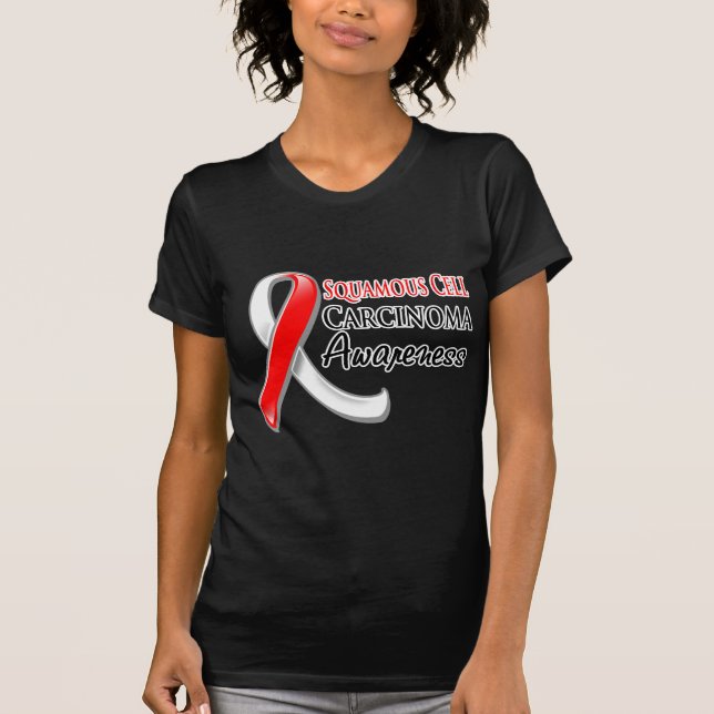 Kvadratcellscancer Medvetenhet om banderoll T Shirt (Framsida)