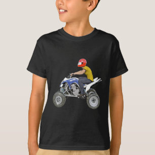Kvadratcykeln ATV i sida profilerar ridning med 4 T Shirt