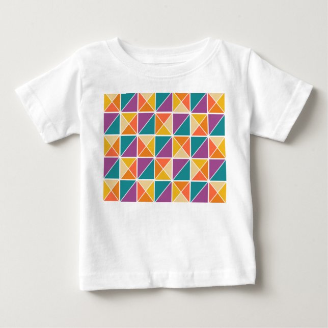Kvadrater i trianglar t shirt (Framsida)