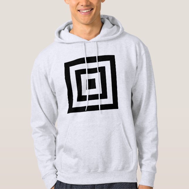 Kvadrater inom Kvadratlinjer Hoodie (Framsida)