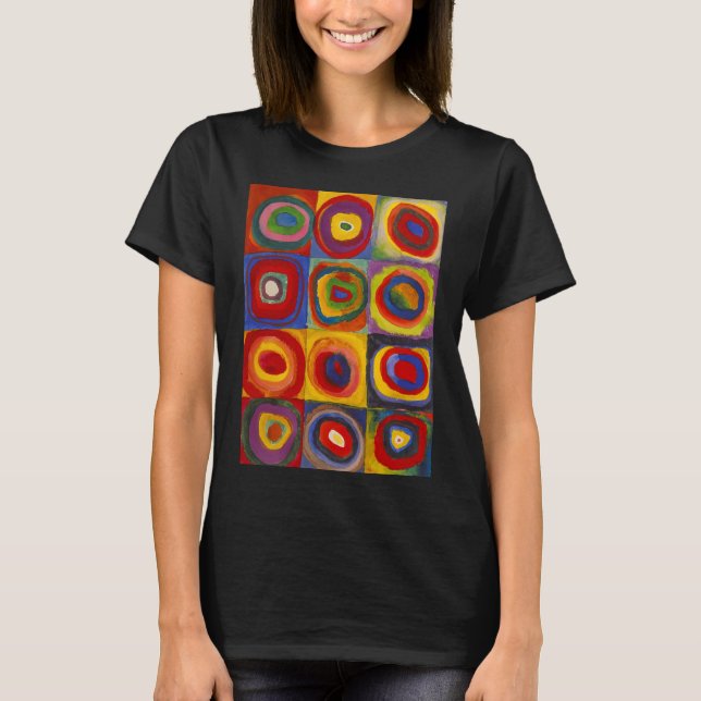 Kvadrater med koncentriska cirklar | Kandinsky | T Shirt (Framsida)