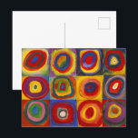 Kvadrater med koncentriska cirklar | Kandinsky | Vykort<br><div class="desc">Studie av färg: Fack med Concentric Circles är en 1913-målning av Wassily Kandinsky.</div>