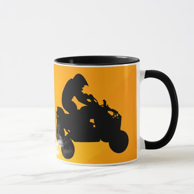 kvadrater. orange sunset. mugg (Höger)