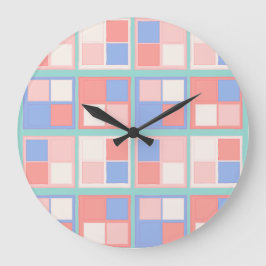 Kvadraterna Färg Stor Klocka